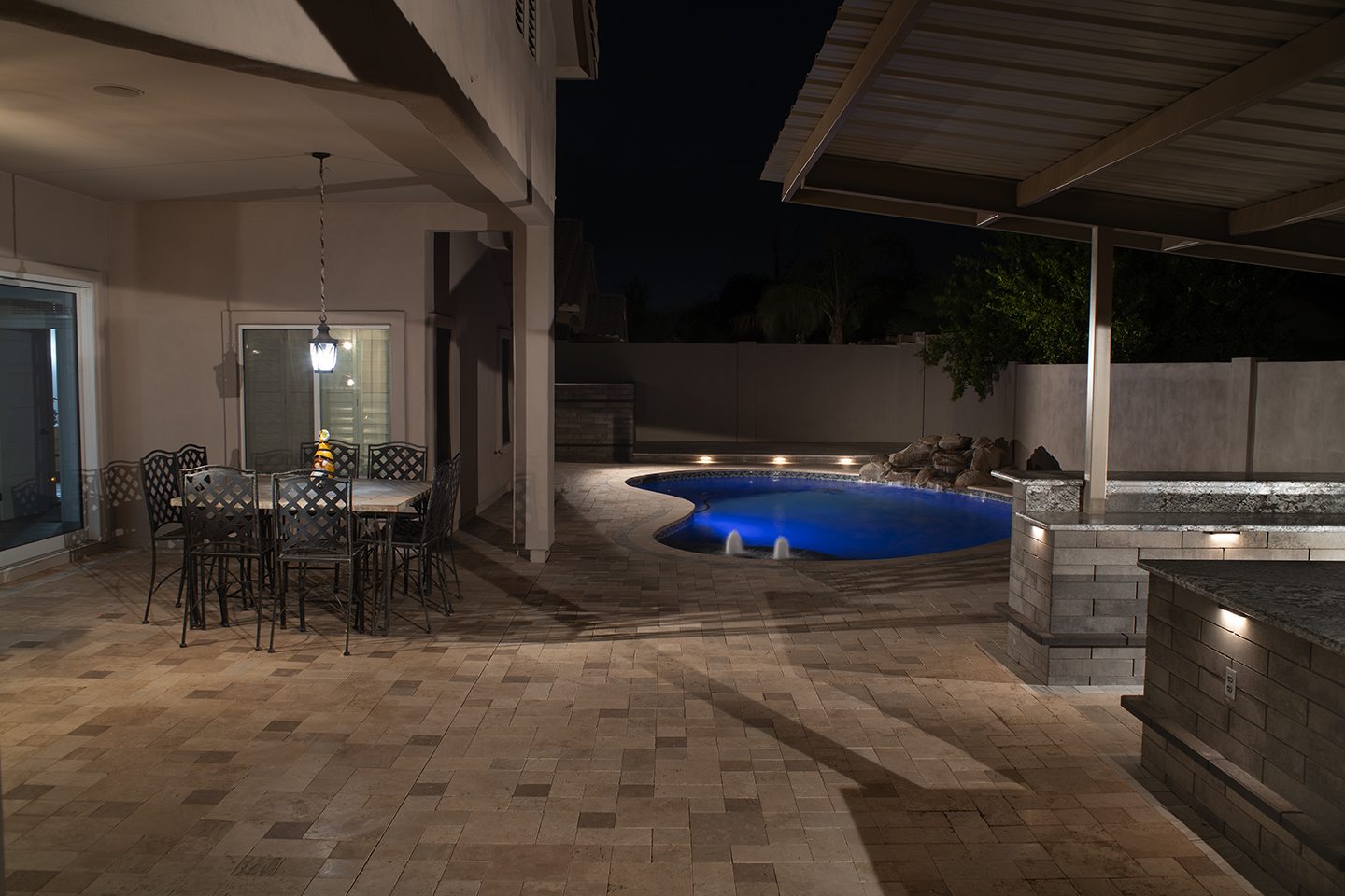 Backyard Pool Deck with Bullnose Coping